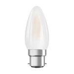 Ledvance Classic Superior LED Bulbo B22d Candela Filamento Ghiaccio 3.4W 470lm - 927 Bianco Molto Caldo | Miglior resa cromatica - Dimmerabile - Sostitutiva 40W