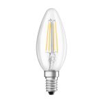 Ledvance Classic LED E14 Candela Filamento Chiara 5.5W 806lm - 827 Bianco Molto Caldo | Sostitua 60W