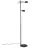 Nordlux Clyde Pavimento Lamp Metallo Nero 8W 350lm - 827 Bianco Molto Caldo | A 3 Livelli Dimmerabile