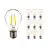 Confezione Multipack 10x Noxion Lucent LED E27 Pera Filamento Chiara 8.5W 1055lm - 827 Bianco Molto Caldo | Dimmerabile - Sostitutiva 75W