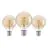 Confezione Multipack 3x Eglo LED Globe E27 Filamento Ambra 12W 400lm - 822 Bianco Molto Caldo | Sostitutiva 40W
