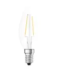 Ledvance Classic LED E14 Candela Filamento Chiara 2.5W 250lm - 827 Bianco Molto Caldo | Sostitua 25W